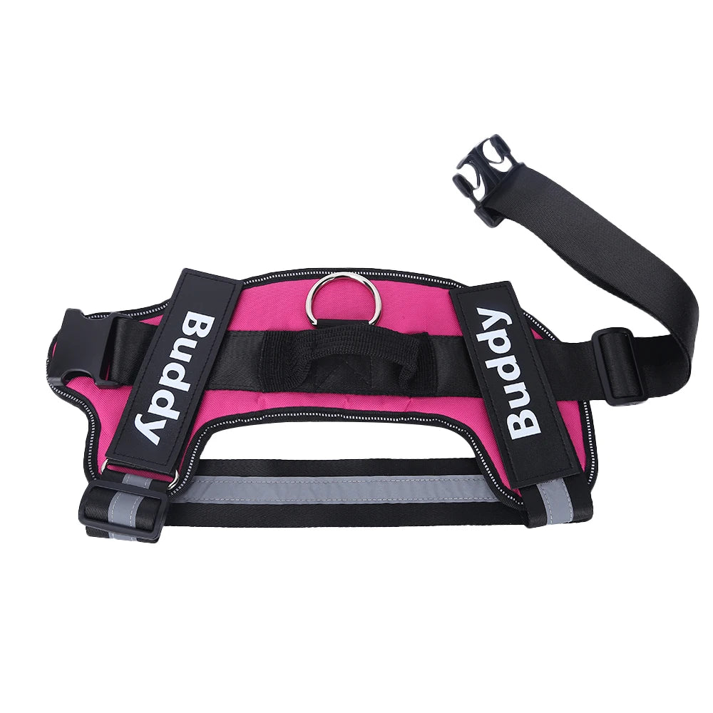 Dog Harness NO PULL Reflective Breathable Adjustable Pet Harness Vest with ID Custom Patch Outdoor Walking Dog Supplies