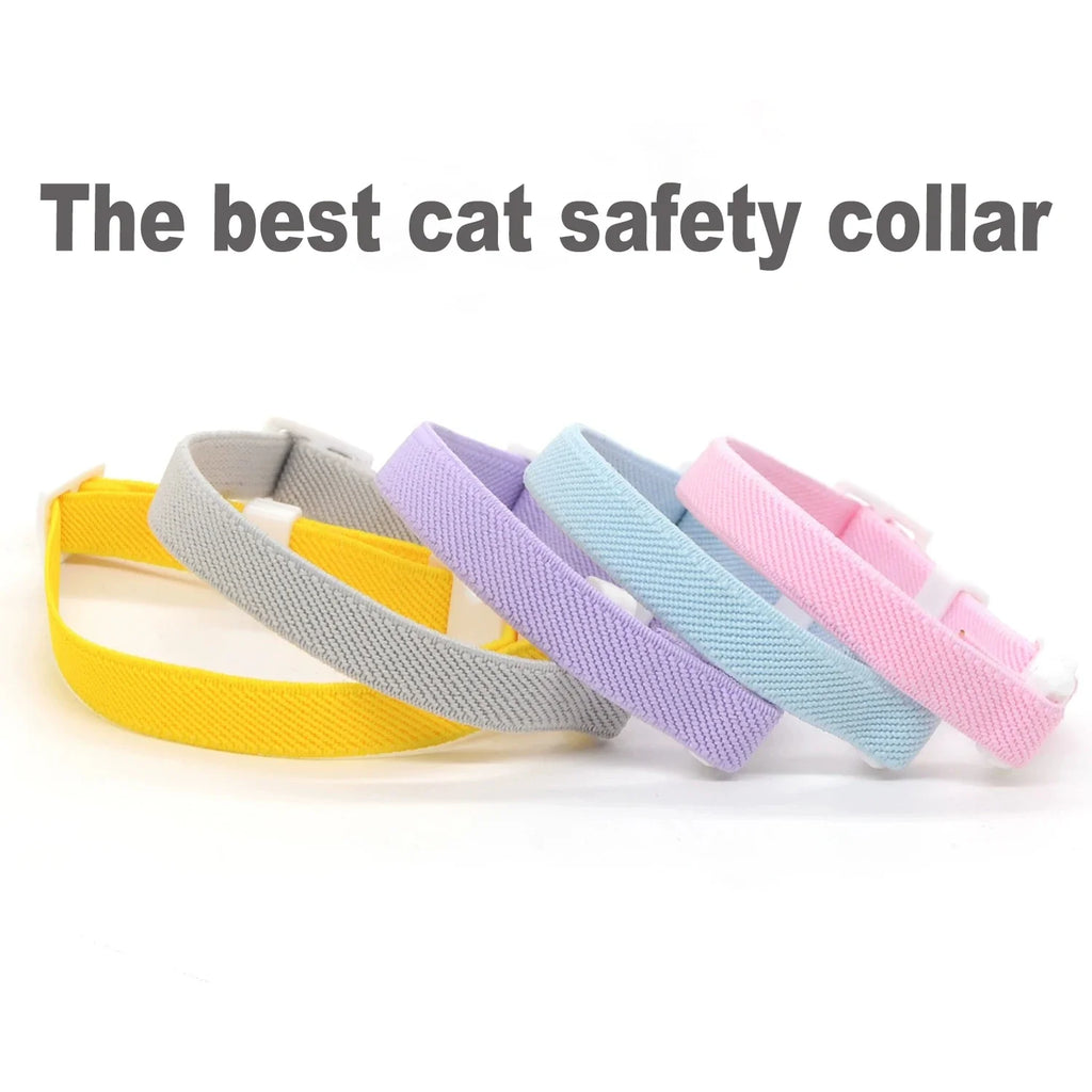 Light Weight Fashion Safety Cat Collar Stretch Elastic Small Dog Collars - Neck for All Small Large Cat Puppy Pet Accessories