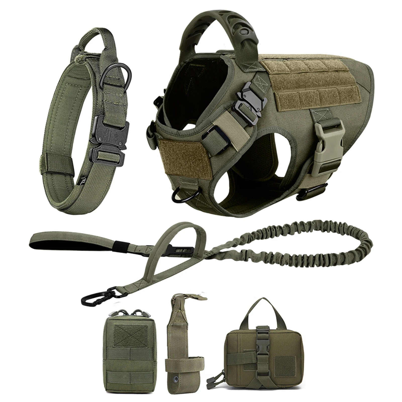 Large Dog Harness And Leash Set Pet German Shepherd Malinois Training Walking Vest Dog Harness And Collar For Medium Large Dogs