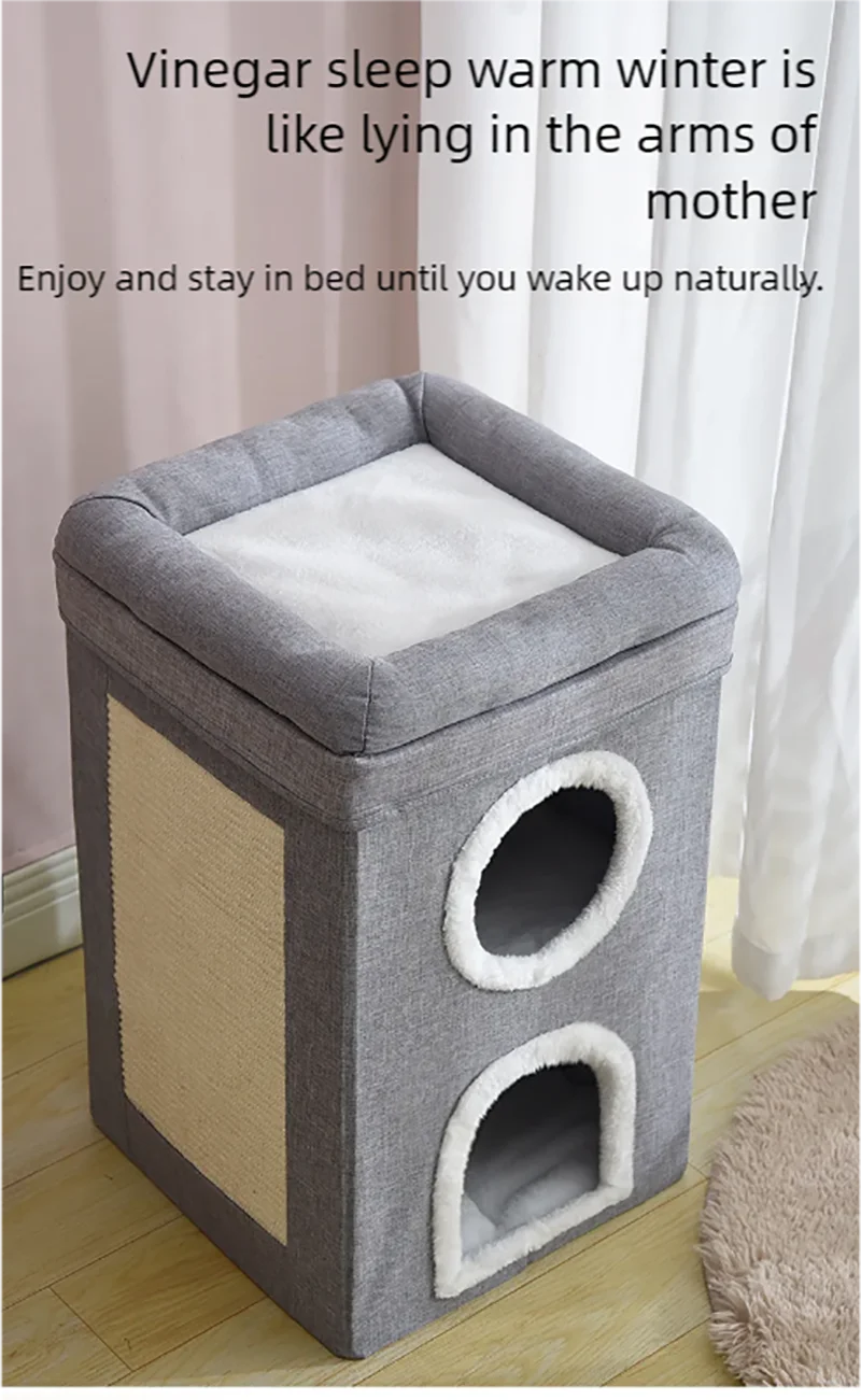 Cat's nest is warm in winter, removable and washable, fully enclosed and easy to clean, large and foldable, suitable for all sea