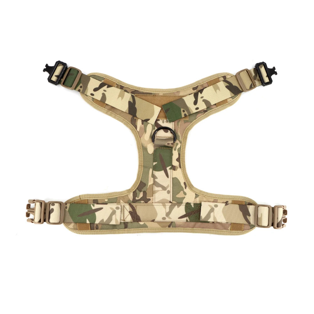Tactical Dog Harness Leash Set for Large Dogs Military Harnesses for Training Walking Hunting Pet Vest Handle No Pull Malinois