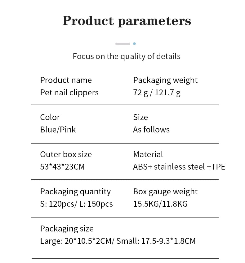 Pet Nail Clippers Professional Dog Cat Nail Trimmer Labor Saving Multifunctional Nail Cutter Pet Grooming Supplies