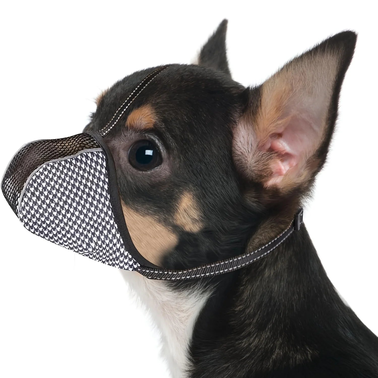 Soft Dog Muzzle for Small Large Dogs Mask Anti Biting Chewing Licking Breathable No Bark Mesh Printed Full Coverage Muzzles