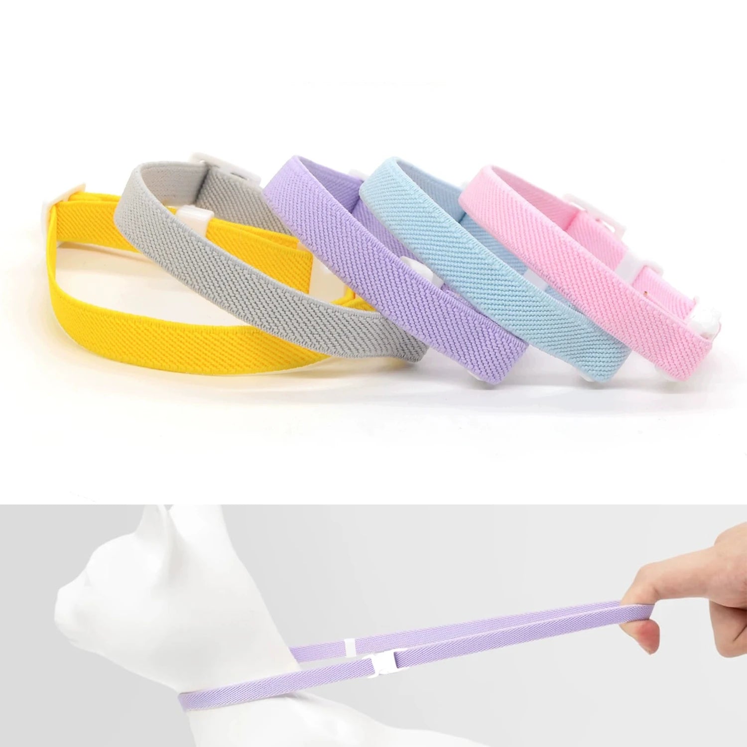 Light Weight Fashion Safety Cat Collar Stretch Elastic Small Dog Collars - Neck for All Small Large Cat Puppy Pet Accessories