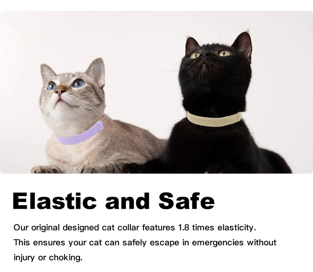 Light Weight Fashion Safety Cat Collar Stretch Elastic Small Dog Collars - Neck for All Small Large Cat Puppy Pet Accessories