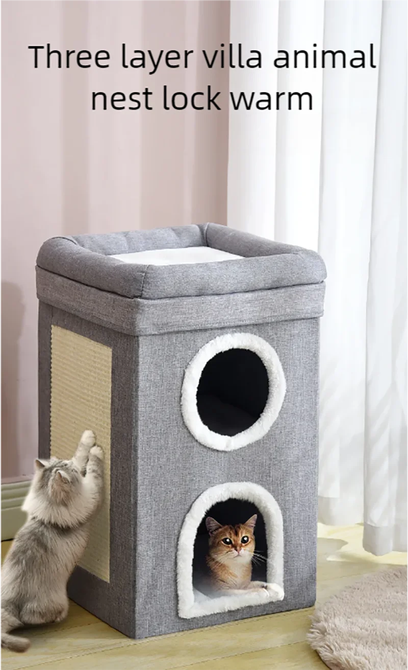 Cat's nest is warm in winter, removable and washable, fully enclosed and easy to clean, large and foldable, suitable for all sea